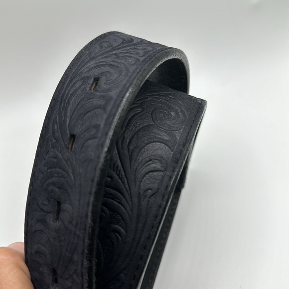 Silver creek black leather top grain southwestern belt size 36 - Picture 4 of 8